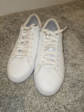 Lacoste White Low-Top Leather Sneakers